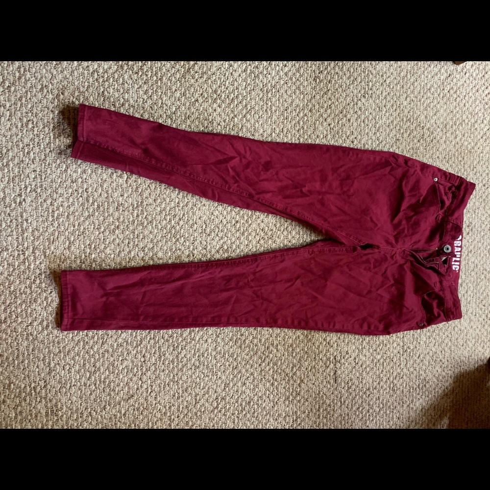 Skinny Hydraulic Burgundy pants
